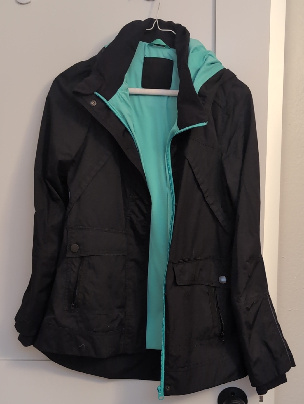 Lululemon IVIVVA Rain Jacket Coat 12 Girls Zip Hooded Lined